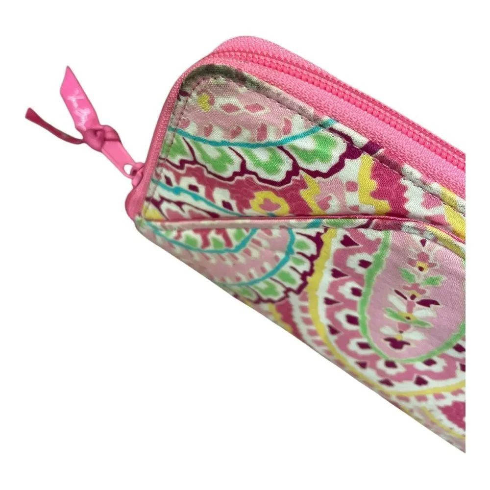New Vera Bradley Capri Melon Zip Travel Organizer Clutch Wallet - Picture 7 of 9